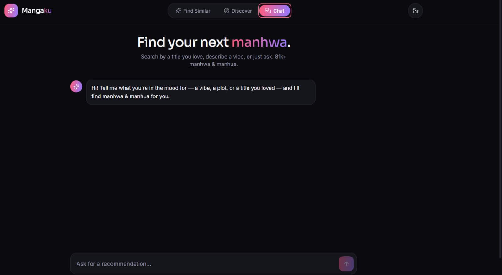 Mangaku - Manhwa & Manhua Recommender